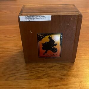 Empty Acid Cigar box
